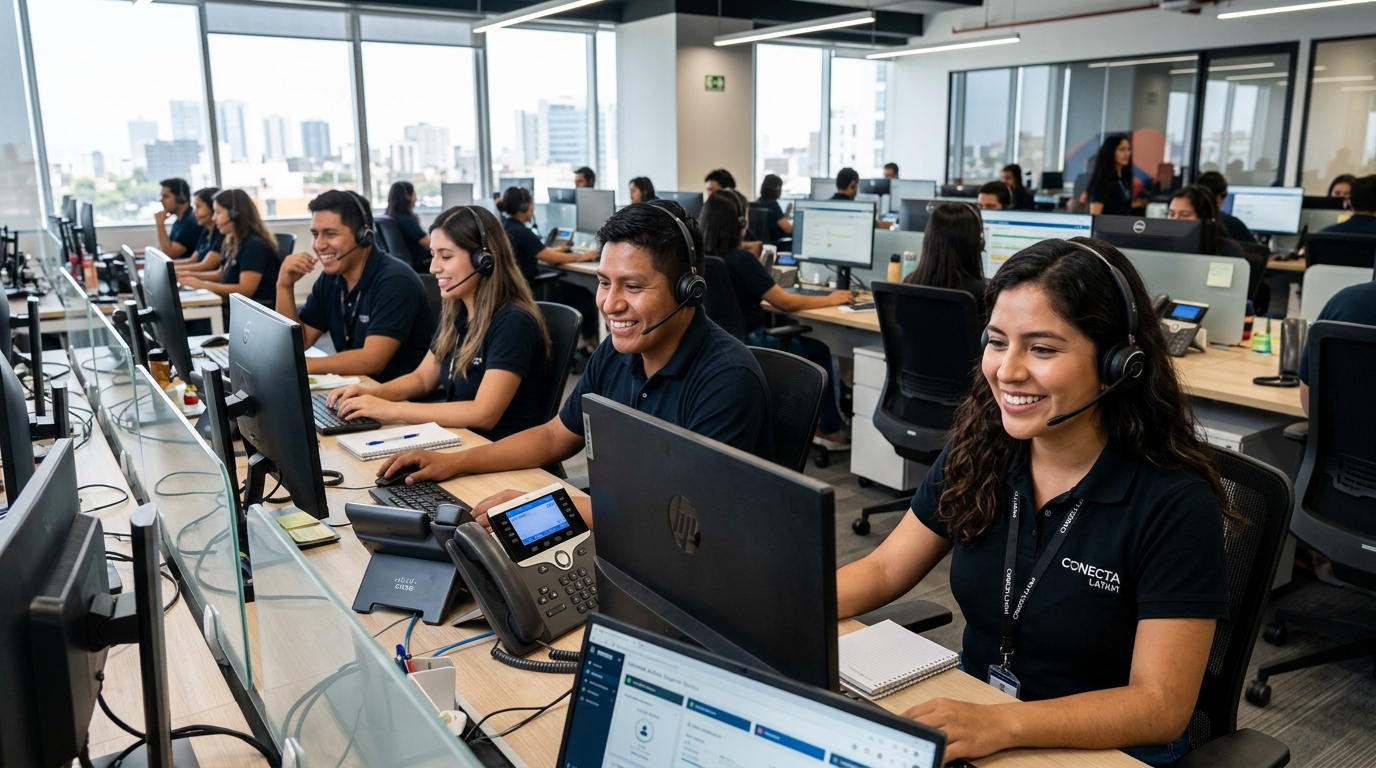 Call Center con Personas Reales Grandstream