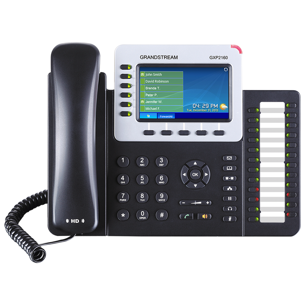 Grandstream GXP2160 — Teléfono IP Ejecutivo 6 Líneas Pantalla Color 24 Teclas BLF | Distribución Autorizada Colombia